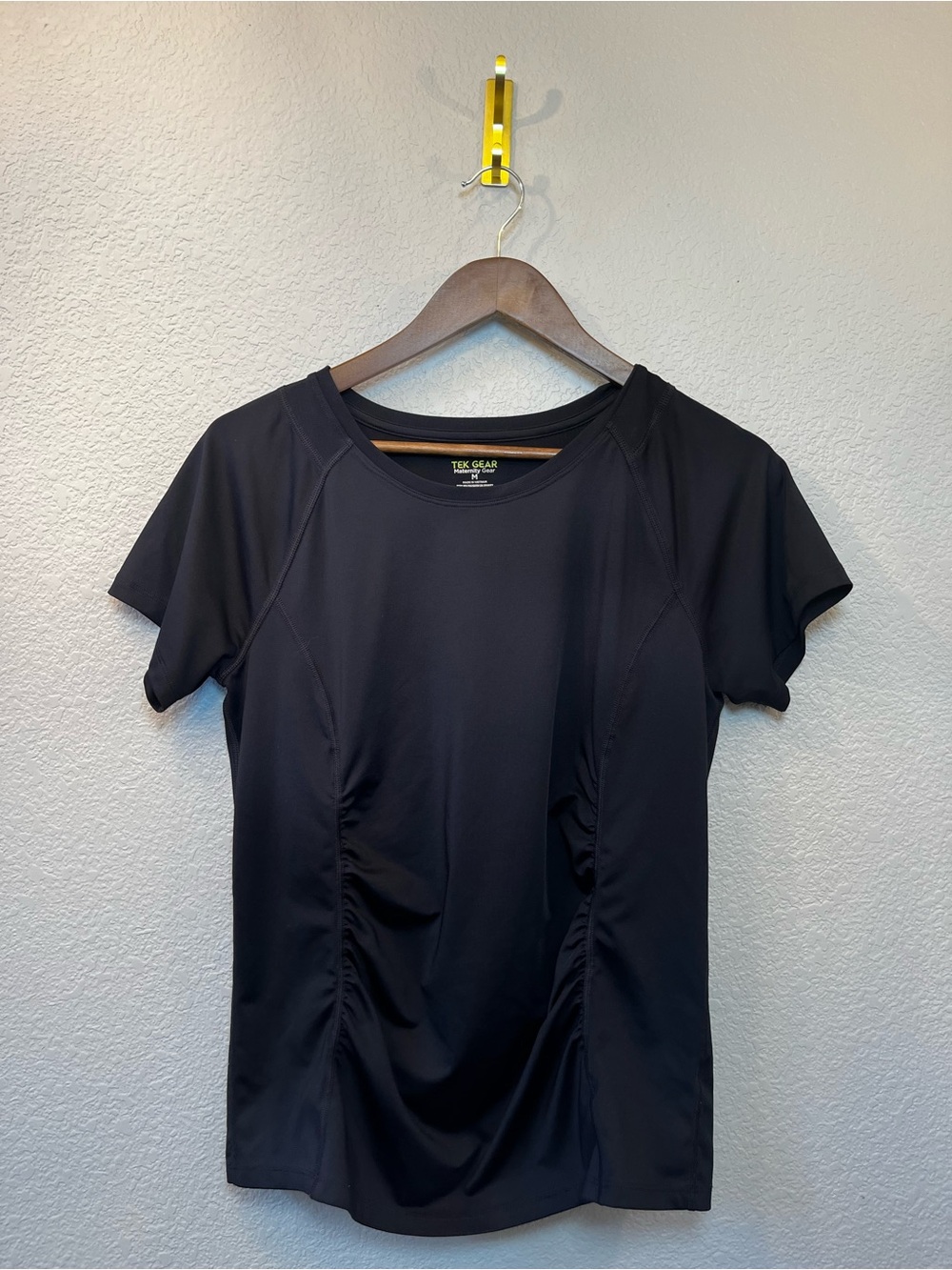 tek gear Black Short Sleeve Active Tee with Side Ruching